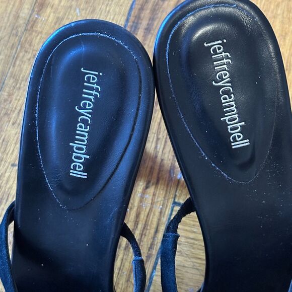 Jeffrey Campbell Lilliana Black Patent Leather Mules Kitten heels size 11 - Picture 6 of 10